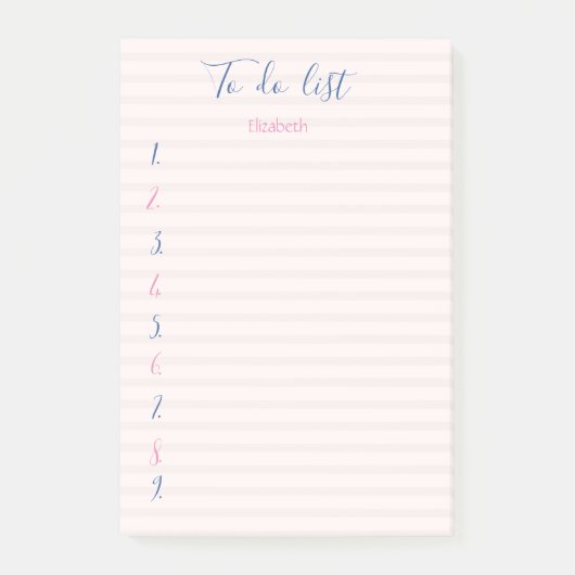 Stijlvol striped om lijst te doen post-it® notes (Voorkant)