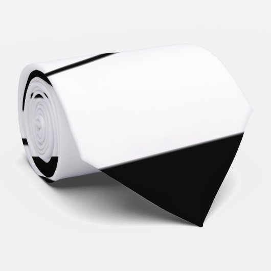 Stijlvol Stropdas met zwarte en witte strepen (Opgerold)