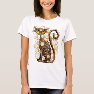 Stijlvol surrealistisch Steampunk Cat T-shirt