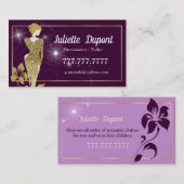 Stijlvol Tailor Dressmaker roze Visitekaartje (Voorkant / Achterkant)