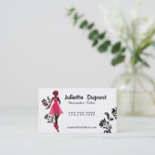 Stijlvol Tailor Dressmaker White Visitekaartje (Staand voorkant)