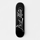Stijlvol Trendy Black Retro Typografie Best Man Skateboard (Voorkant)