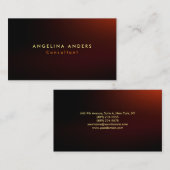 Stijlvol Trendy Brownish Red Plain Modern Visitekaartje (Voorkant / Achterkant)