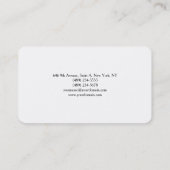 Stijlvol Trendy Creative Black White Plain Visitekaartje (Achterkant)
