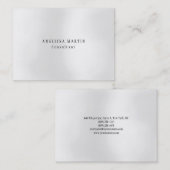 Stijlvol Trendy Gray Minimalist Plain Modern Visitekaartje (Voorkant / Achterkant)