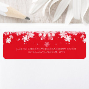 Stijlvol Trendy Script rode kerst Etiket