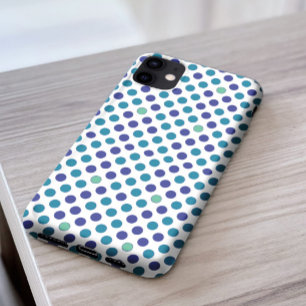 Stijlvol Turquoise blauw & paarse POlka stipt mode iPhone 13 Hoesje