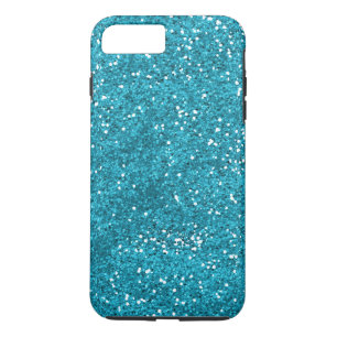 Stijlvol Turquoise Blue Glitter iPhone 8 Plus / 7 Plus Hoesje