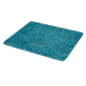 Stijlvol Turquoise Blue Glitter Snijplank (Hoek)