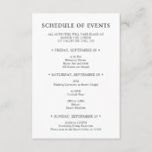 Stijlvol typografisch huwelijksweekend programma v (Voorkant)