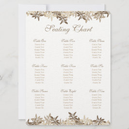 Stijlvol verfstaal en bruine bladeren kaart