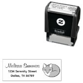 Stijlvol, vervormd, schuim adres zelfinktende stempel (In situ)