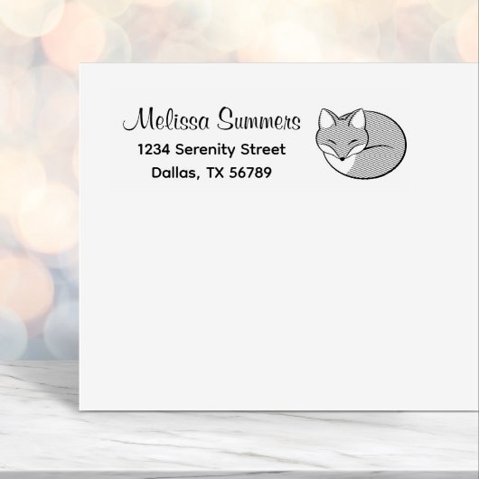 Stijlvol, vervormd, schuim adres zelfinktende stempel