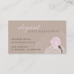 STIJLVOL VISITEKAARTJE Elegant roos
