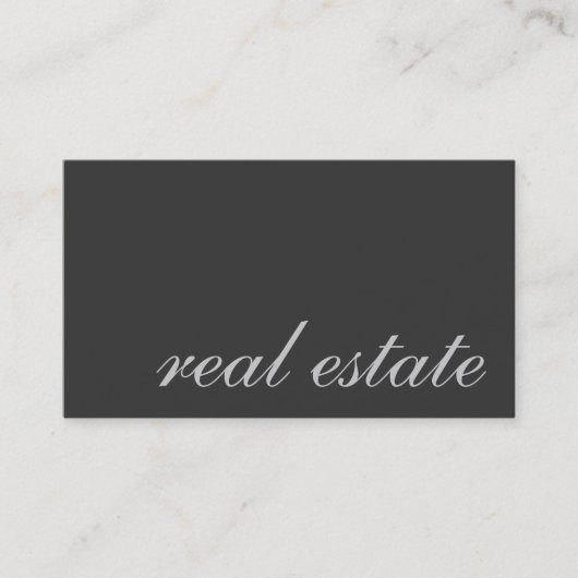 Stijlvol Visitekaartje Script Grey Manager Agent (Voorkant)