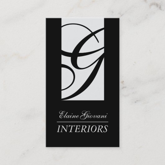 Stijlvol Visitekaartje voor interieurontwerper (Voorkant)