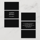 Stijlvol Visitekaartje voor verticale zwarte rand (Voorkant / Achterkant)
