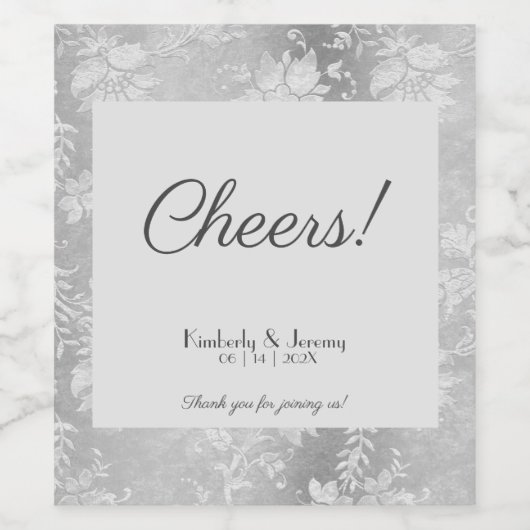 Stijlvol voethuwelijk wijn etiket (Enkel label)