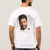 Stijlvol vooraan- en achterfoto begrafenis T-shirt (Achterkant)