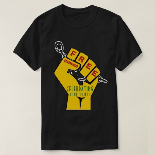 Stijlvol, vrij jUNETEENTH T-shirt (Design voorkant)