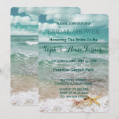 Stijlvol VRIJGEZELLENFEEST van het Beach Starfish Kaart (Voorkant / Achterkant)