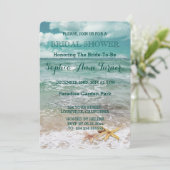 Stijlvol VRIJGEZELLENFEEST van het Beach Starfish Kaart (Staand voorkant)