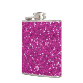 Stijlvol, warm roze glitter heupfles (Links)