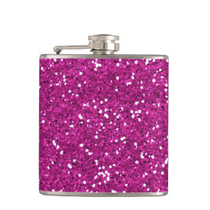 Stijlvol, warm roze glitter heupfles