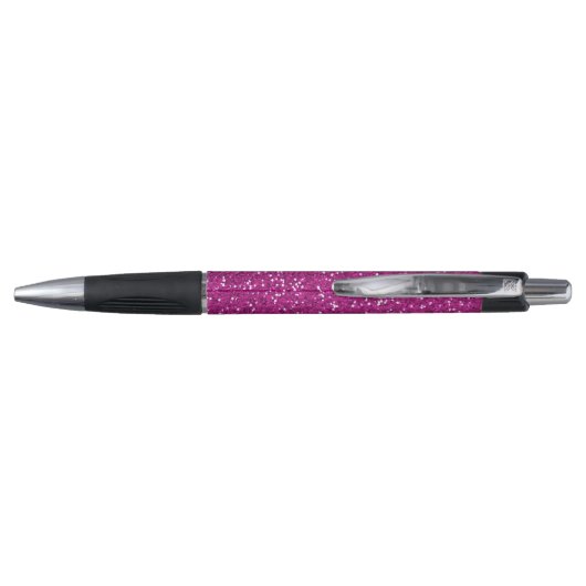 Stijlvol, warm roze glitter pen (Achterkant)