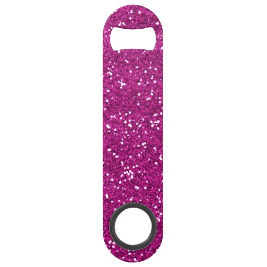 Stijlvol, warm roze glitter speed flessenopener (Voorkant)