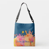 Stijlvol Waterverf Splatter Abstract Ontwerp Crossbody Tas (Achterkant)
