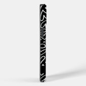 Stijlvol wit krijt harten patroon gepersonaliseerd Case-Mate iPhone case (Achterkant / Rechts)