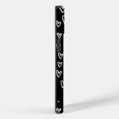 Stijlvol wit krijt harten patroon gepersonaliseerd Case-Mate iPhone case (Achterkant / Rechts)