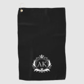 Stijlvol wit luxe Lijst en kroon Golfhanddoek (Voorkant)