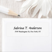 Stijlvol wit modern professioneel elegant script etiket (Insitu)