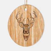 Stijlvol Witte staart Der Licht Hout Graan Deco Keramisch Ornament (Links)