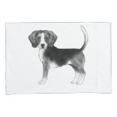 Stijlvol woordblok in zwart-wit kussensloop (Voorkant-Rechts)