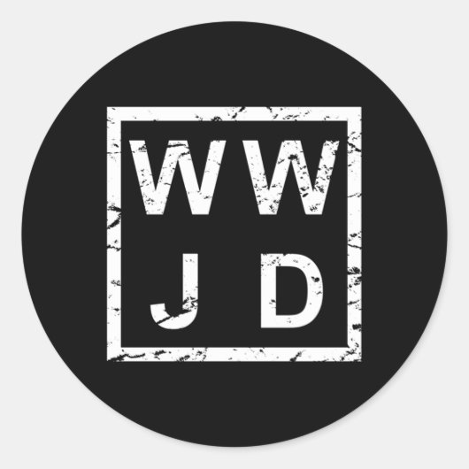 Stijlvol Wwjd Ronde Sticker (Voorkant)