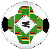 Stijlvol ZAMBIA FLAG Monogram Voetbal (Gedraaid)