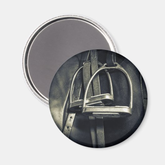 Stijlvol zilver Stirrups op het Engelse zadelzadje Magneet (Voorkant / Achterkant)