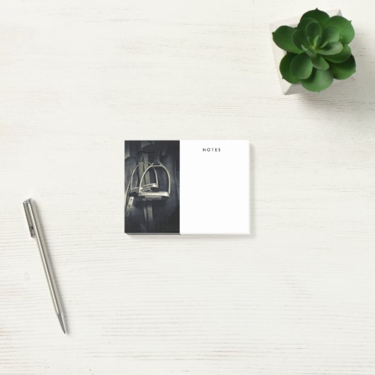 Stijlvol zilver Stirrups op het Engelse zadelzadje Post-it® Notes (Kantoor)