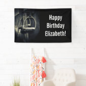 Stijlvol zilver Stirrups op het Engelse zadelzadje Spandoek (Insitu)