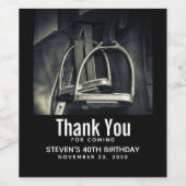 Stijlvol zilver Stirrups op het Engelse zadelzadje Wijn Etiket (Enkel label)