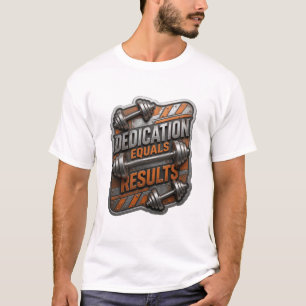 Stijlvol Zilver TOEWIJDING LEIDT TOT RESULTATEN T-shirt