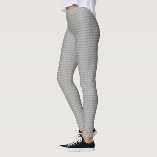 Stijlvol zilvergrijs metallisch zoals ovaal patroo leggings (Links)
