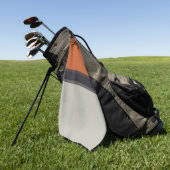 Stijlvol zilvergrijs Oranje patroon met rode strep Golfhanddoek (Groen)