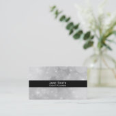 Stijlvol zilvermodern trendy Events Planner Visitekaartje (Staand voorkant)