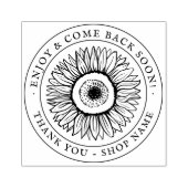 stijlvol  Zonnebloem Small Business Rubberstempel (Afrduk)