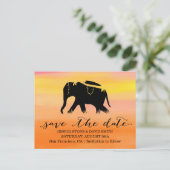 Stijlvol Zonnebruidshuwelijk sparen de Datum Aankondigingskaart (Staand voorkant)