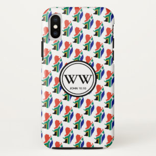 Stijlvol ZUID-AFRIKA Monogram Overvloedig leven iPhone XS Hoesje